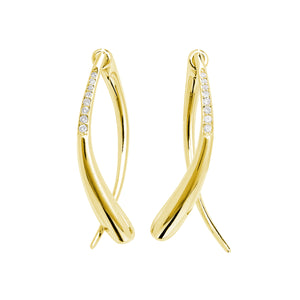 Sycamore Front and Back Earrings in Gold Vermeil