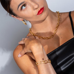 Hula Linked Bracelet in Gold Vermeil