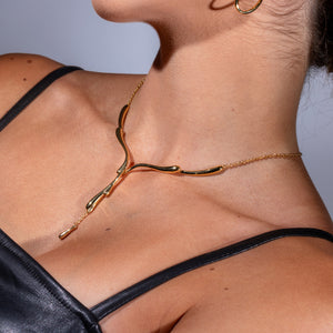 Dripping Necklace in Gold Vermeil