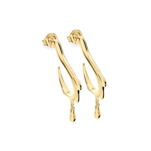 Dripping Hoop Earrings in Gold Vermeil