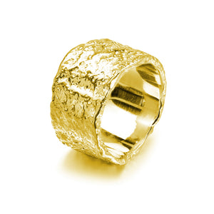 Hula Wide Ring in Gold Vermeil