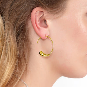Large Luna Hoop Earrings in Gold Vermeil
