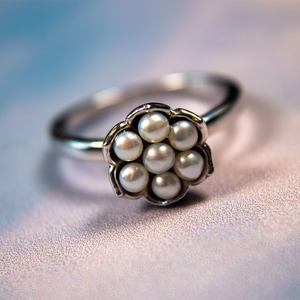 Royal Pearl Flower Ring