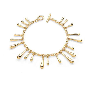Multi Drop Bracelet In Gold Vermeil